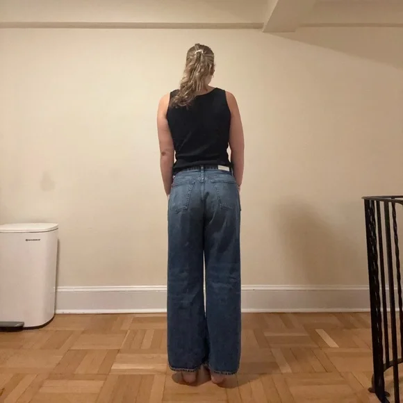 Re/Done High Rise Wide-Leg Jeans - Picture 4 of 4